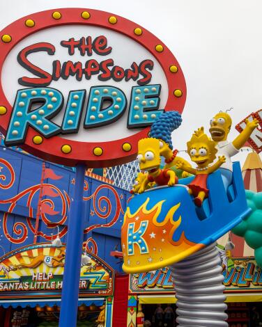 The entrance for The Simpsons: The Ride