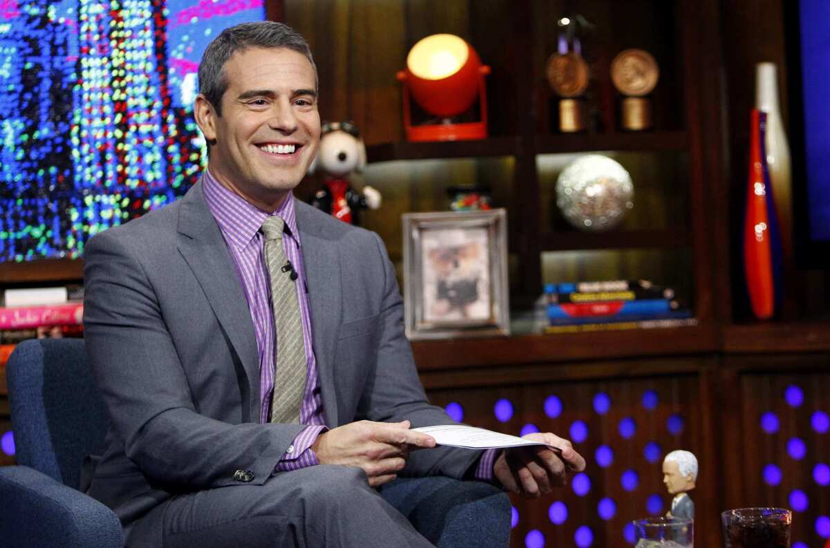 Andy Cohen on the set of "Watch What Happens Live!"