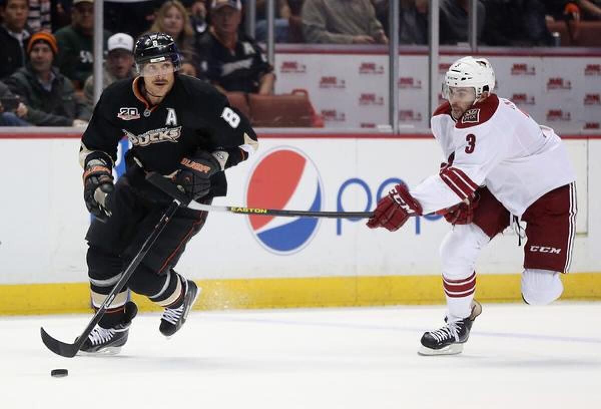 Teemu Selanne and the rest of the Ducks open a four-game road trip Tuesday against the struggling Florida Panthers.