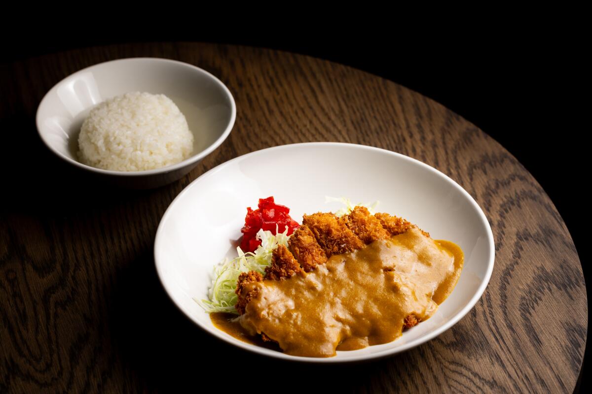 Katsu chicken and gravy from the new Japanese-inspired menu at Gran Blanco in Venice.