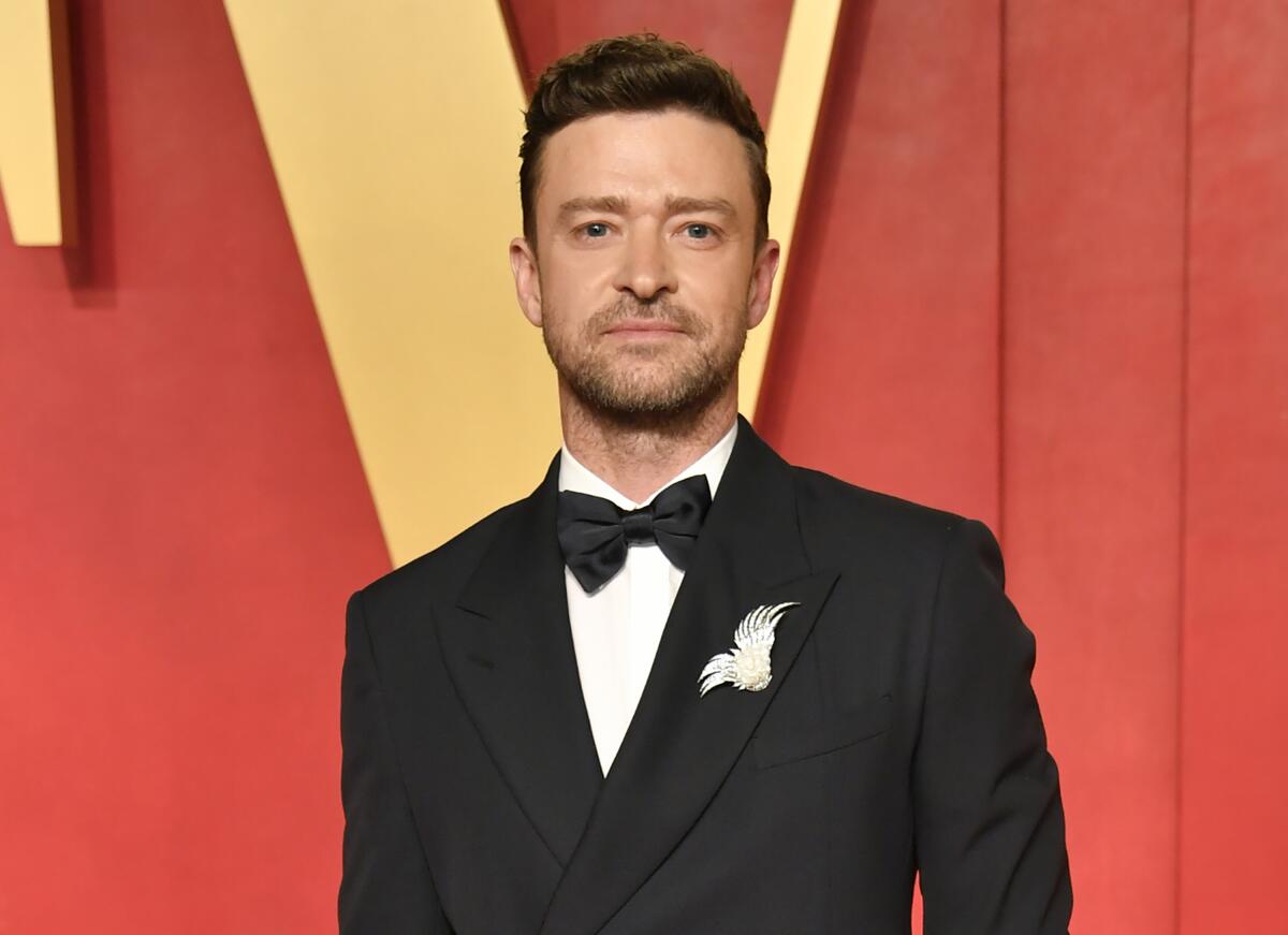 ARCHIVO - Justin Timberlake en la fiesta de los Oscar de Vanity Fair 