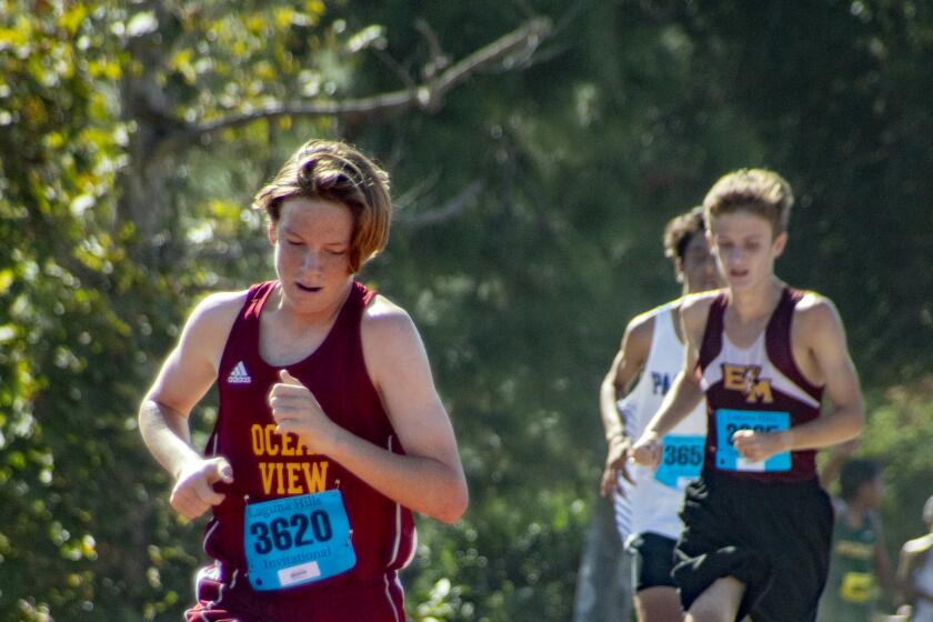 Brandon Gayler od Ocean View HS competes in Sophomore Boys Division 3. (Photo by Spencer Grant)