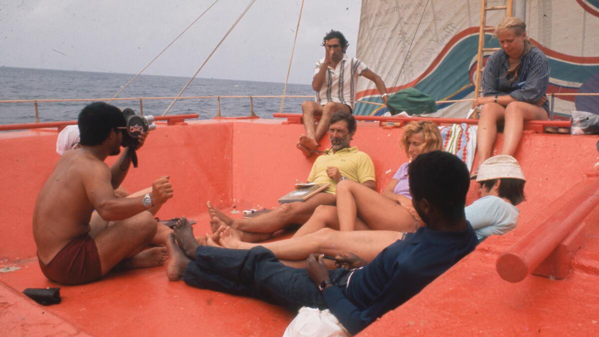 A scene from the documentary "The Raft."