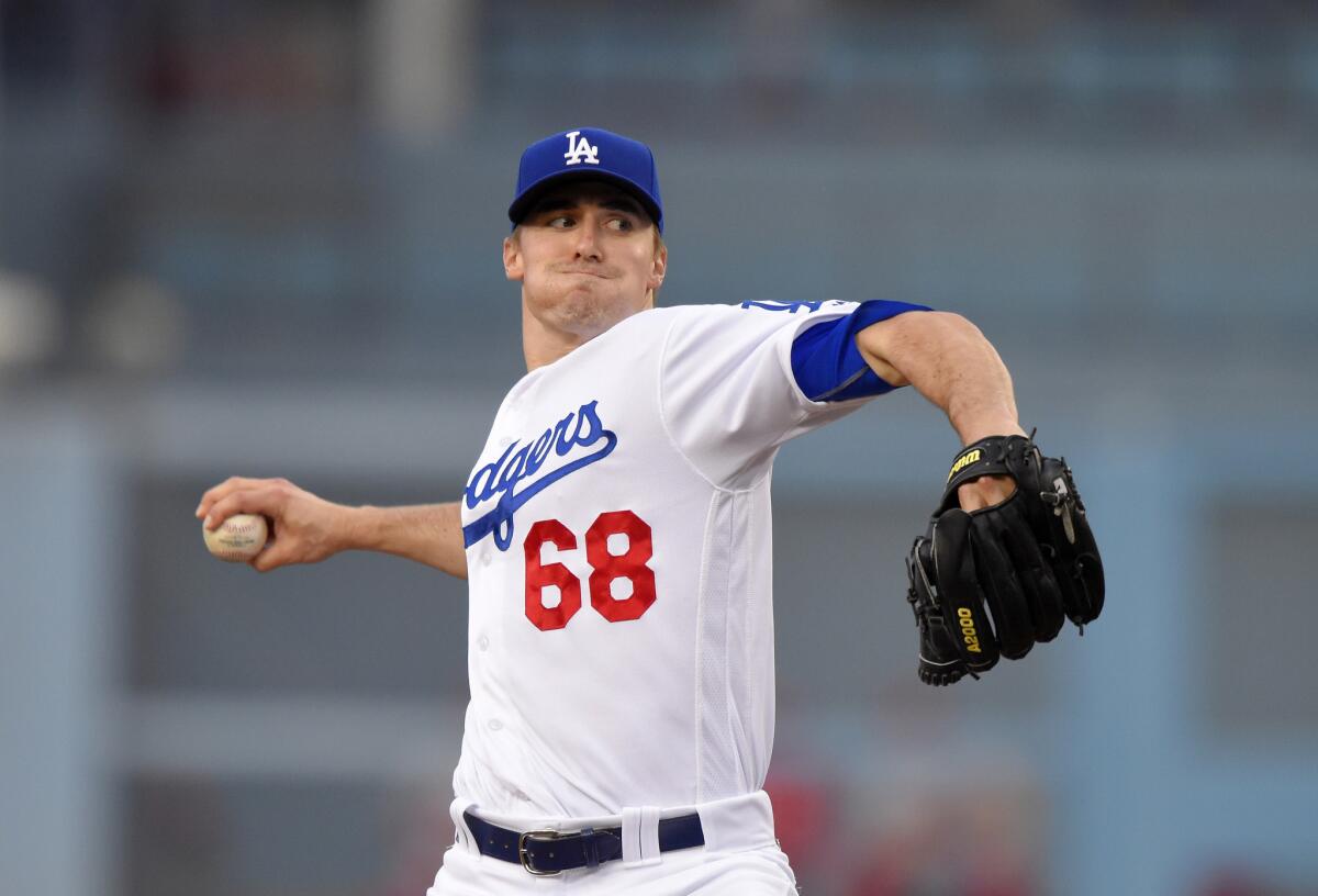 Dodgers pitcher Ross Stripling, who was traded to the Toronto Blue Jays for two players to be named later.