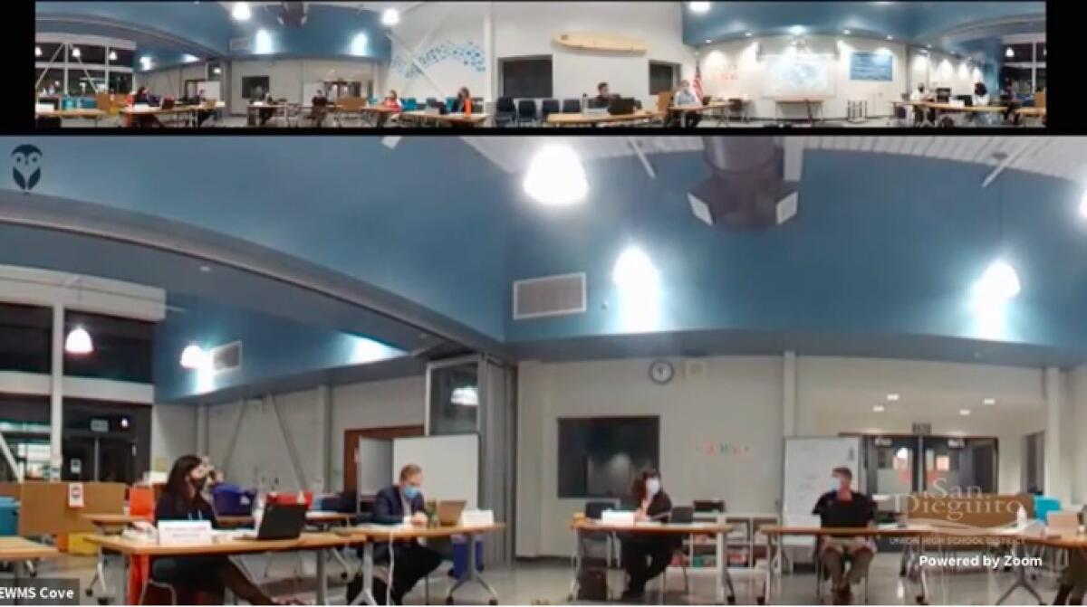 The SDUHSD board met virtually on Feb. 25.