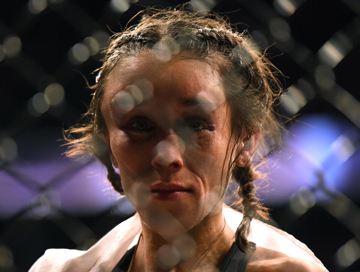 Joanna Jedrzejczyk tras el combate en UFC 248.