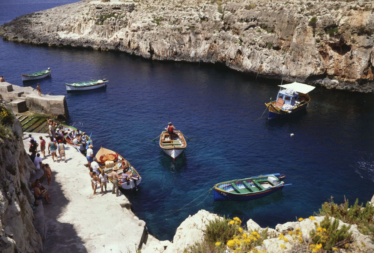 Blue Grotto on the Malta coast.