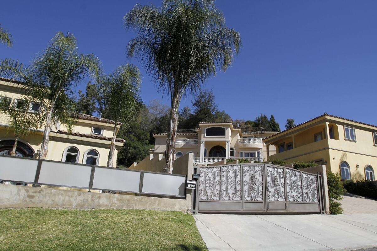 A trio of large homes, located on the 1100 block of E. Elmwood in Burbank.