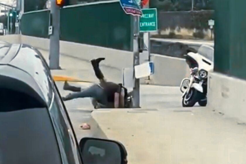 A California Highway Patrol officer was being beaten by a civilian on the side of a major freeway when three good samaritans came to his aid. (Instagram/ppv_tahoe)