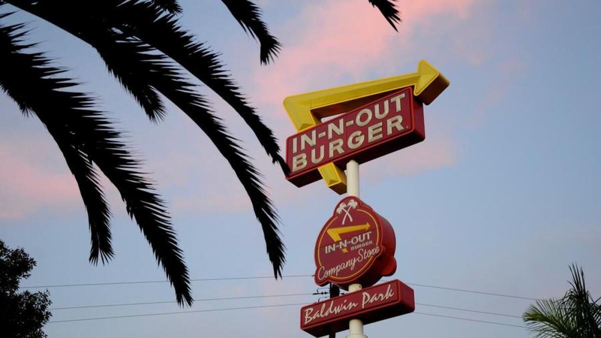 The flagship location of the In-N-Out Burger chain is in Baldwin Park, where the chain was born in the 1940s.