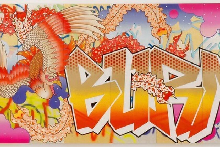LEFT OUT: You wont see East L.A.s Gajin Fujita -- whose distinctive work mingles graffiti and traditional Japanese artistry -- on view at the MOCA exhibition.
