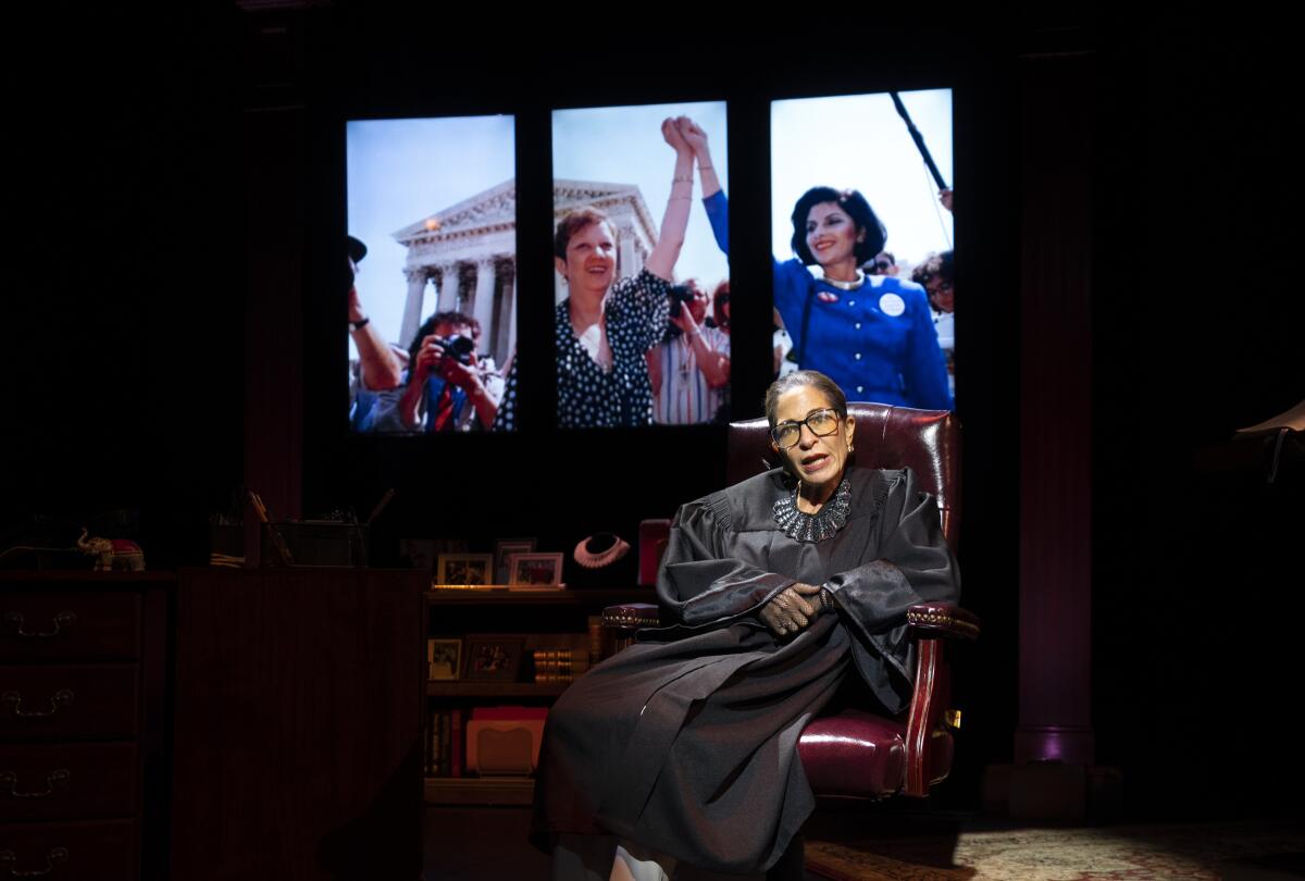 Michelle Azar stars in "All Things Equal — The Life and Trials of Ruth Bader Ginsburg."