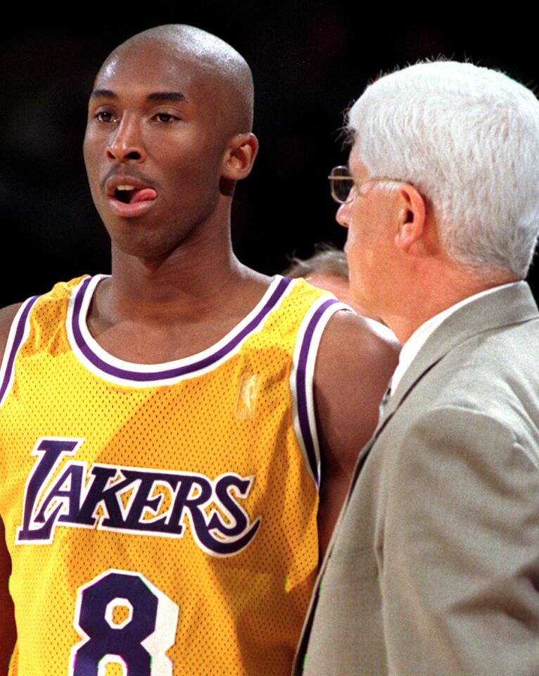 Kobe Bryant in his rookie season with coach Del Harris