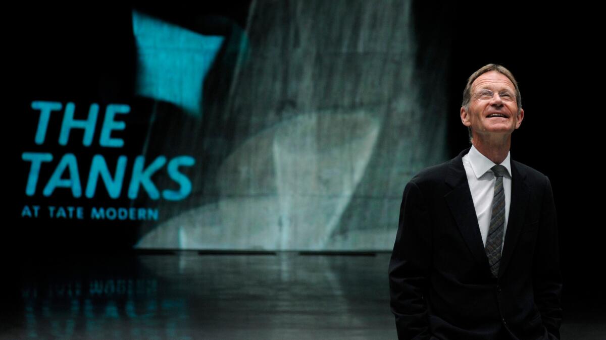 Tate galleries director Nicholas Serota is seen at the Tate Modern in London in 2012.