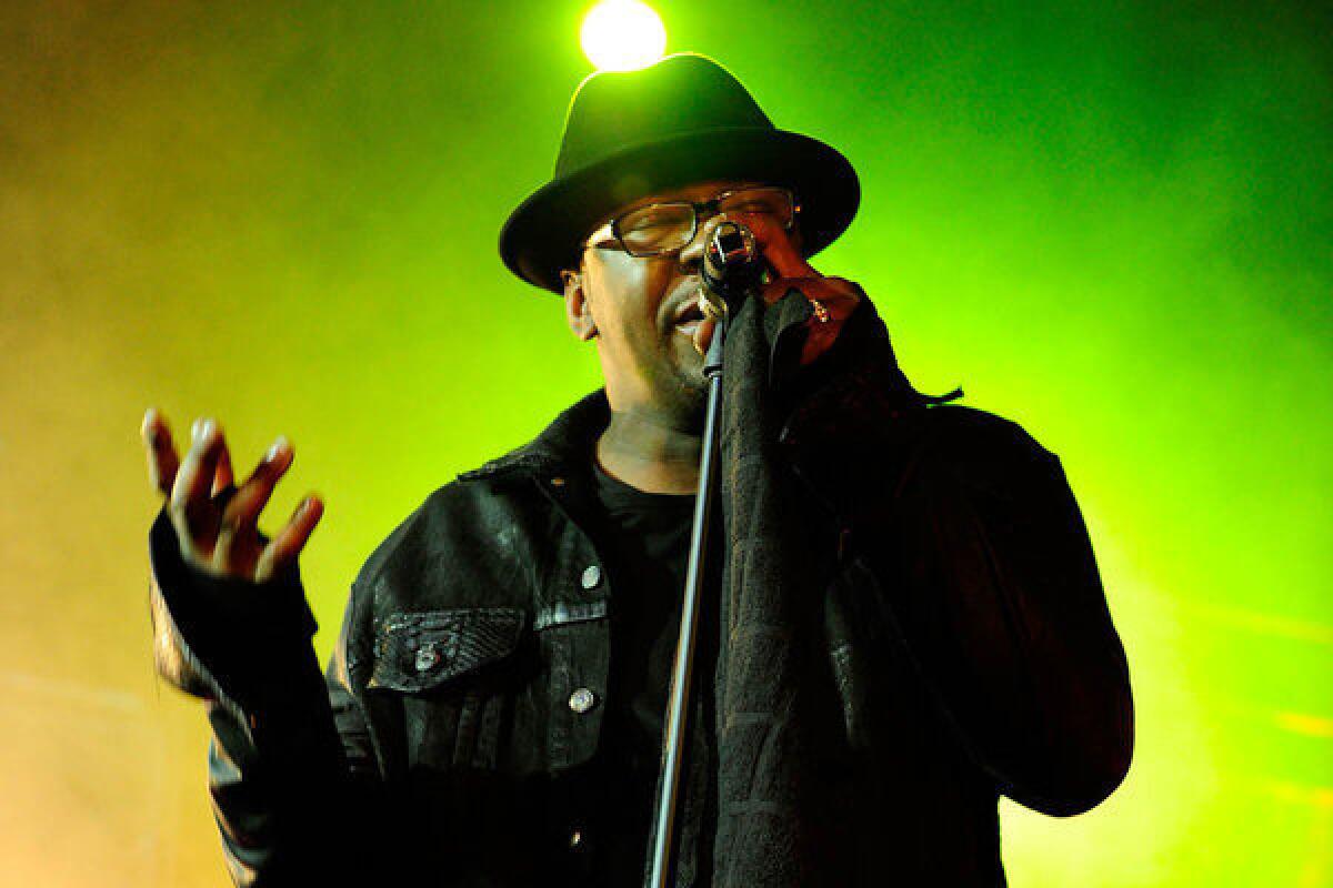Singer Bobby Brown performs at will.i.am's annual TRANS4M benefit concert in Hollywood in February.