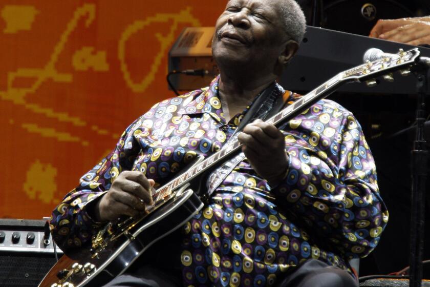 Blues great B.B. King, who died earlier this month, is shown performing in 2010.
