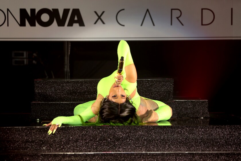 Rapper Cardi B performs onstage.