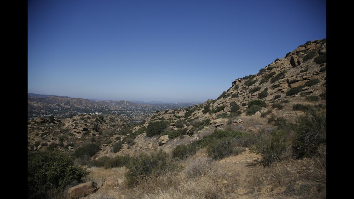 The view early on in the hike on the Rocky Peak trail.