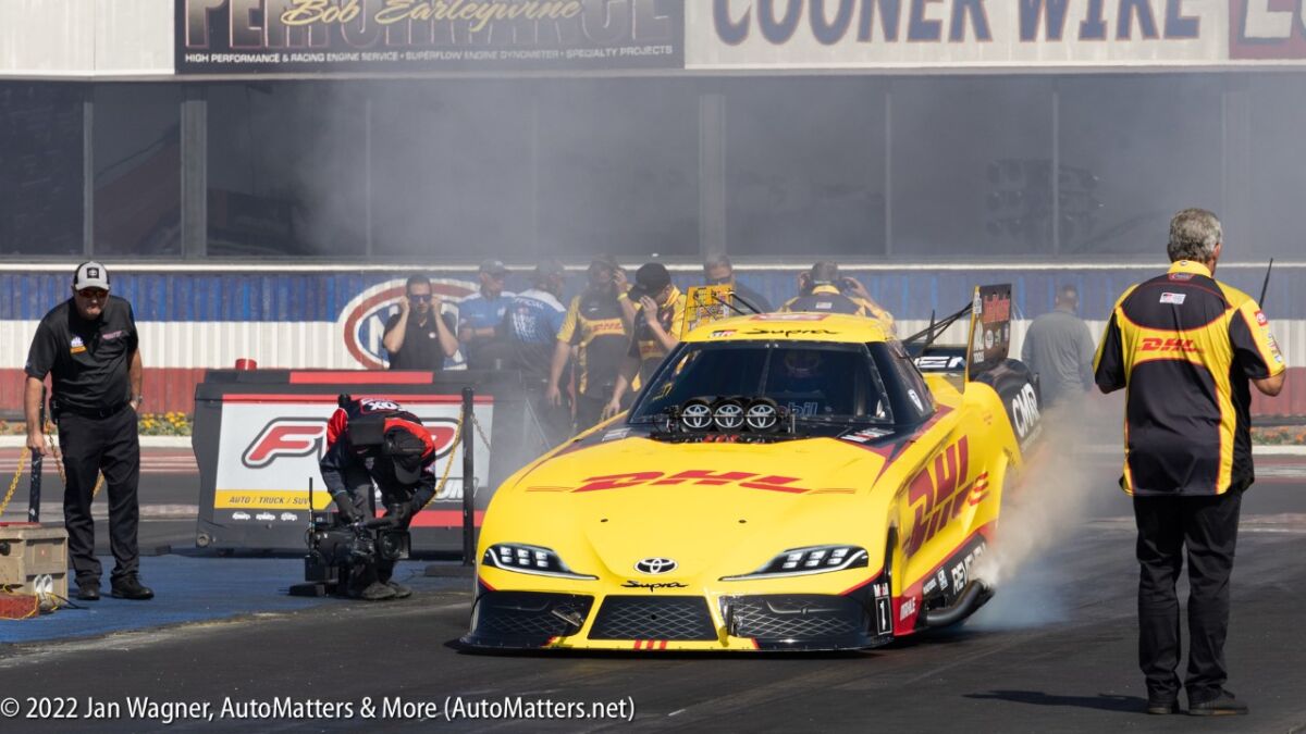 The new 11,000 hp Toyota GR Supra Funny Car in action
