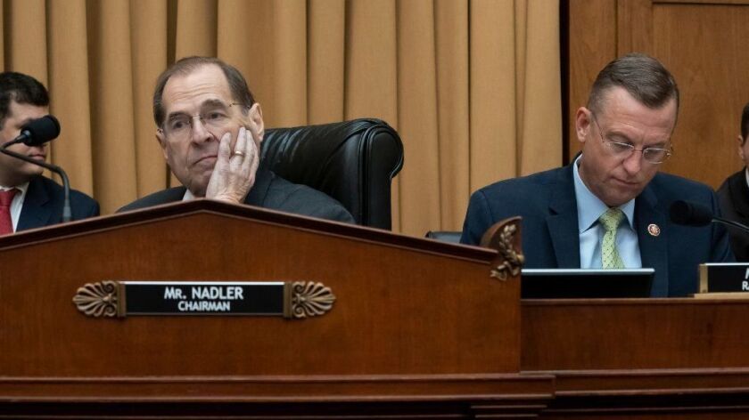 House Judiciary Committee Chairman Jerrold Nadler (D-N.Y.), left, and Doug Collins (R-Ga.), the ranking member.