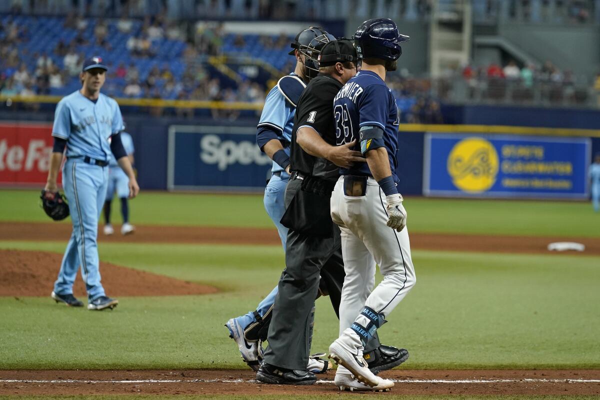Kiermaier hit after scouting report flap; Rays to playoffs - The