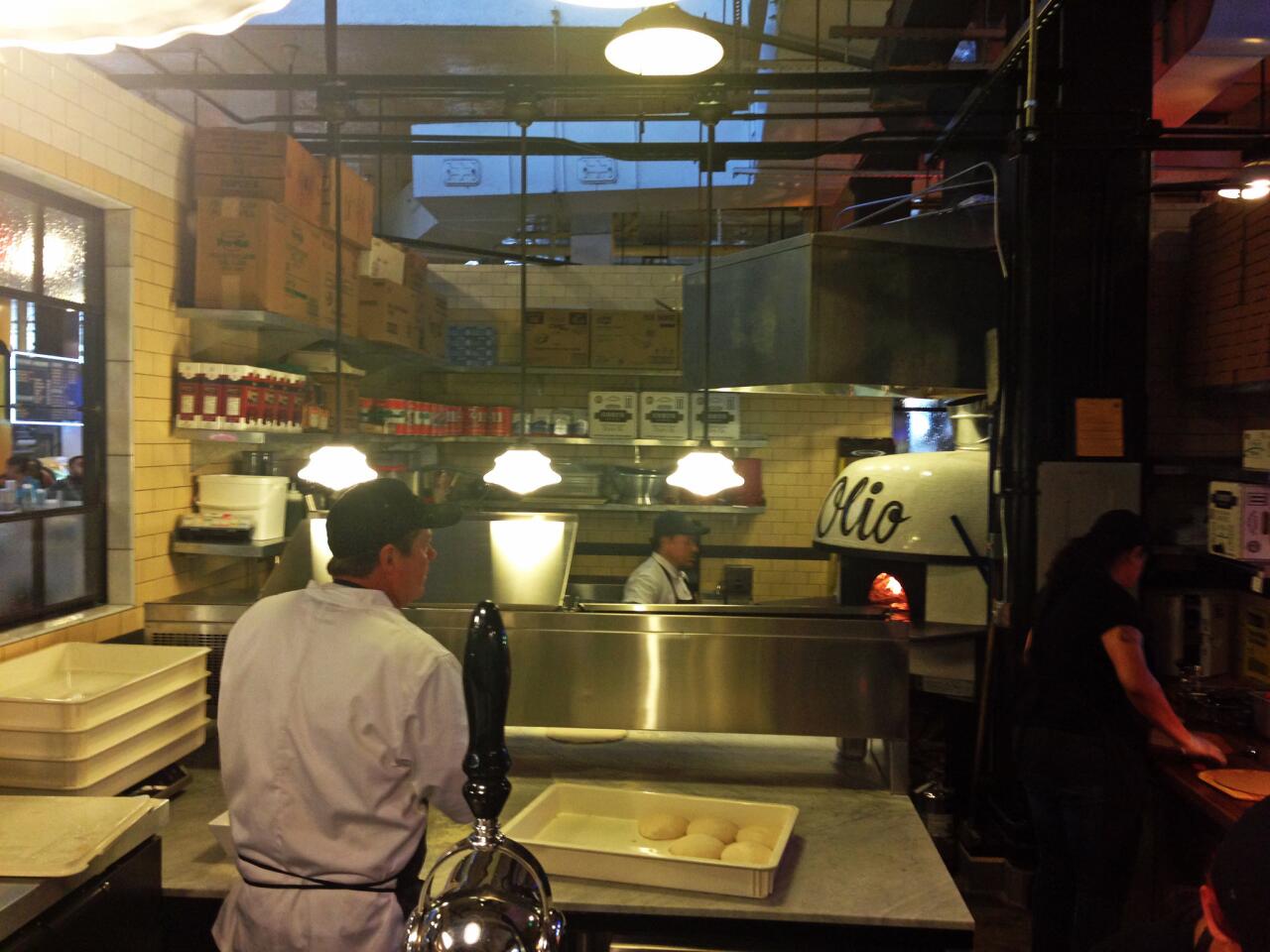 Olio wood fired pizzeria at Grand Central Market