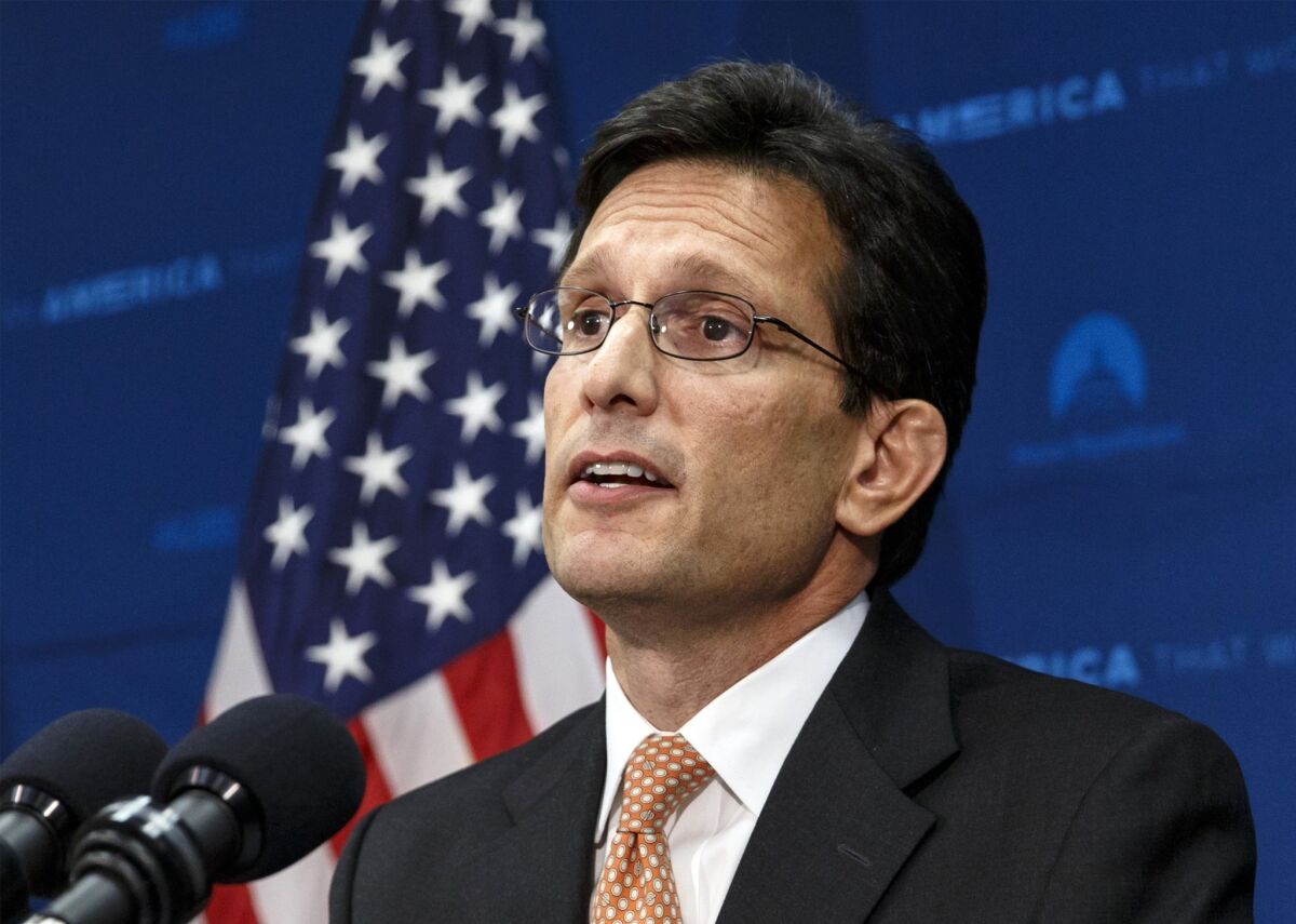 Eric Cantor speaks at the Capitol on June 11.