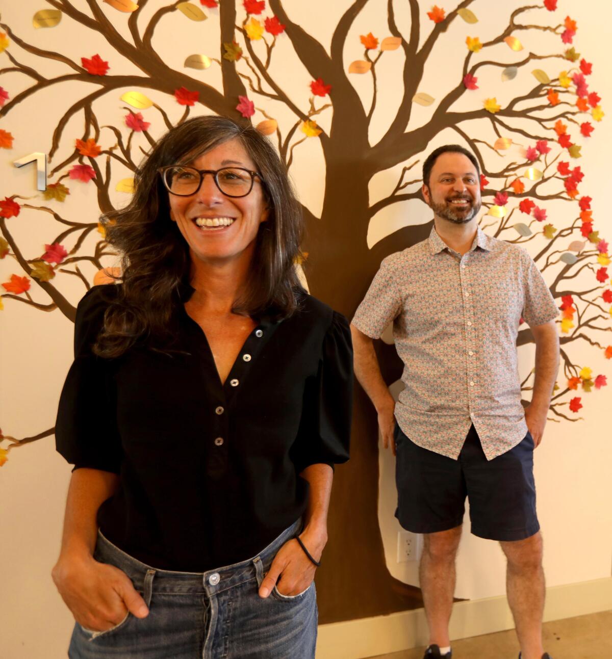 Clinical director Jami Winkel, left, and managing director Dan Fink inside the Relational Center