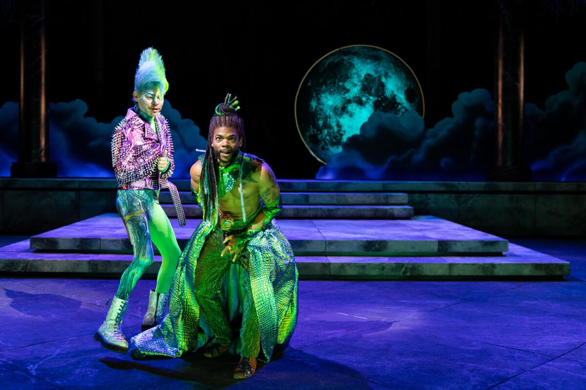 Christopher Michael Rivera and Paul James in the Old Globe's "A Midsummer Night's Dream."