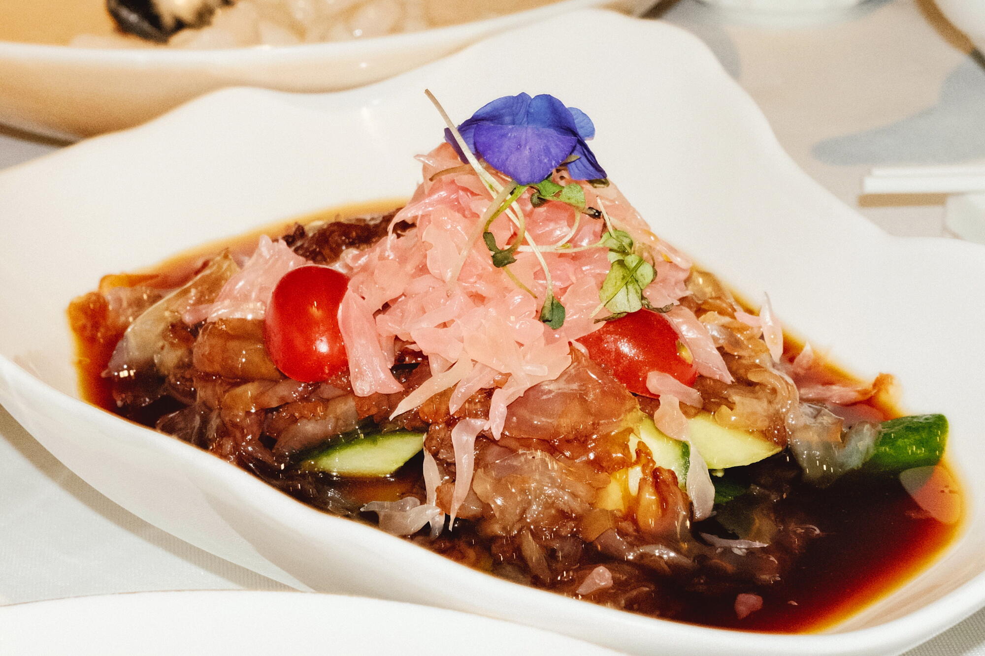 The flaming duck is the dish to chase at glittery Array 36 in Temple ...