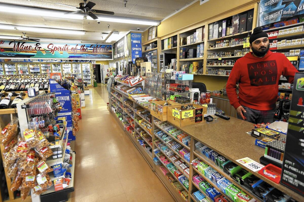 Ronnie Singh, manager of Wine and Spirits of the World in Porter Ranch, said business has been down by 15% since the middle of November as a result of the gas leak that led many residents to temporarily relocate.