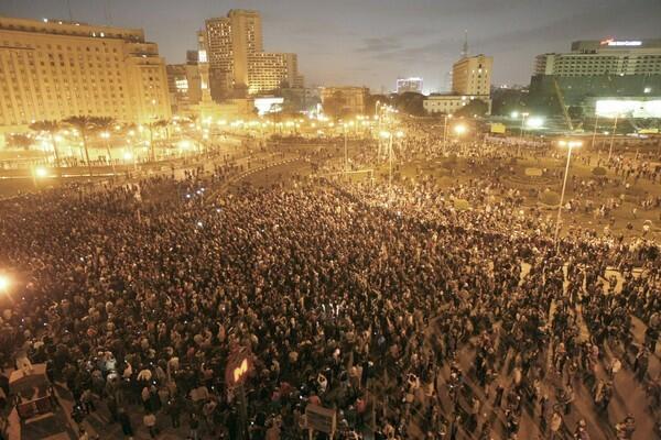 Egyptian demonstrators protest