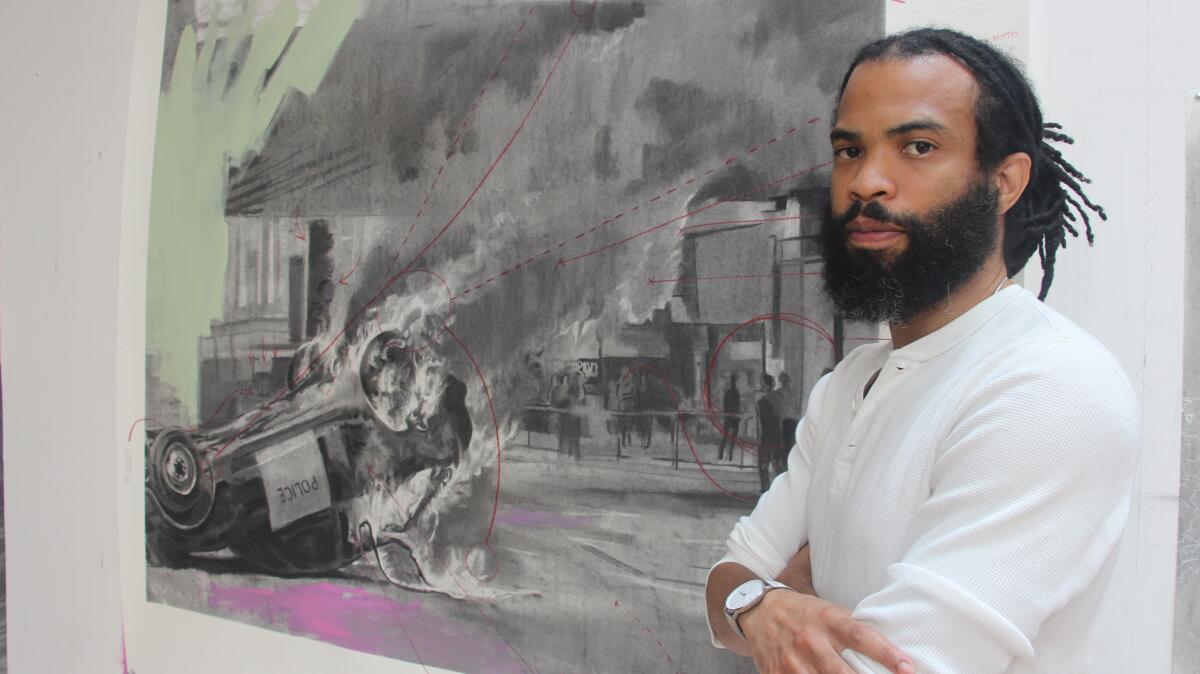 Artist Cosmo Whyte is in residence at Lux Art Institute and on exhibit through Nov. 7.
