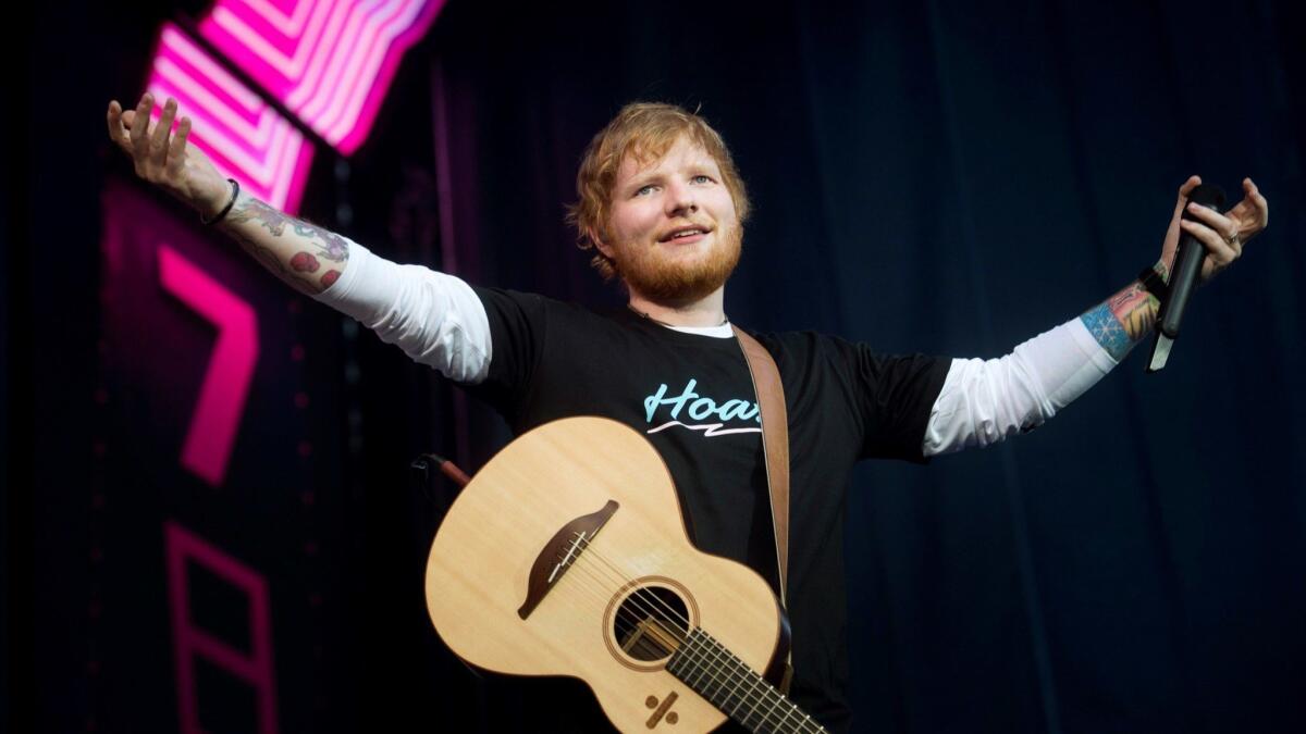 Ed Sheeran in concert in Madrid in June.