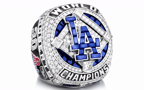 L.A. Dodgers 2020 World Series Ring Feature 232 Diamonds