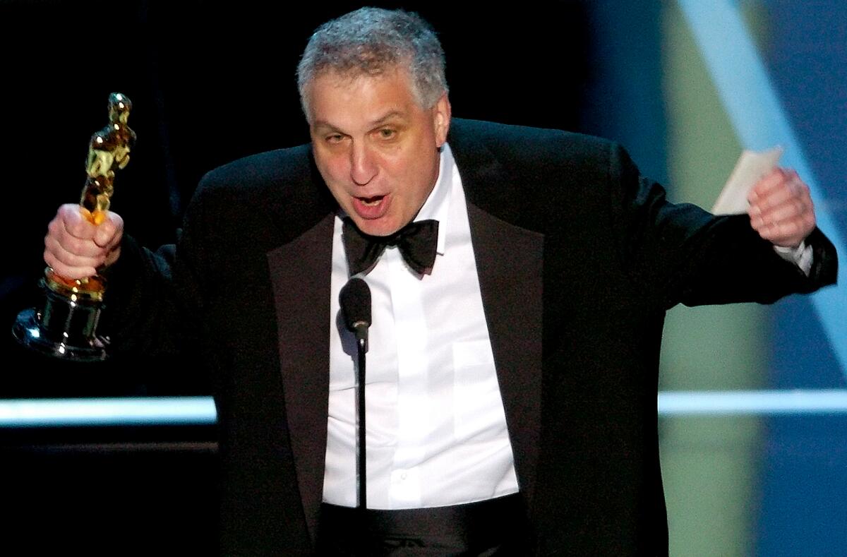 Errol Morris gives his acceptance speech at the 2004 Oscars for his documentary "The Fog of War."