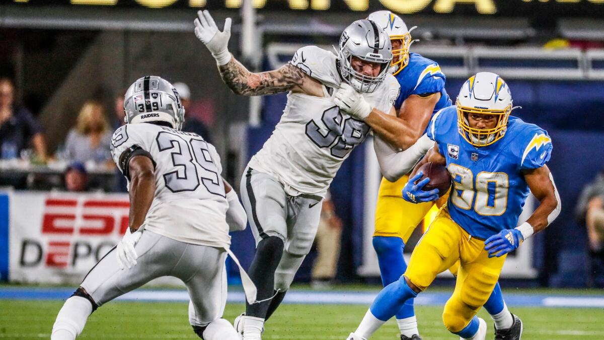 Chargers in national playoff spotlight against the Raiders - Los Angeles  Times