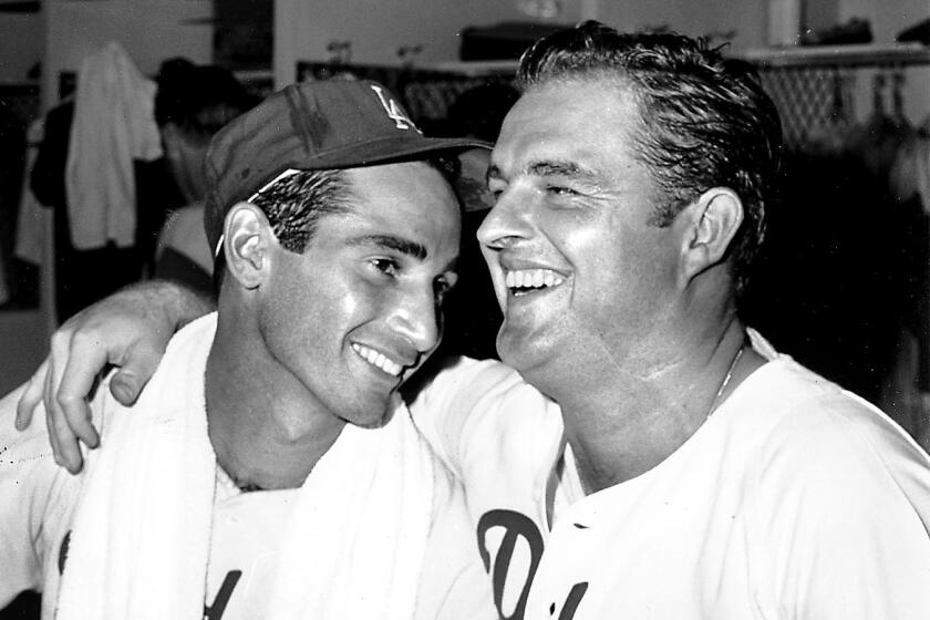Sandy Koufax and Don Drysdale of the 1965 Dodgers