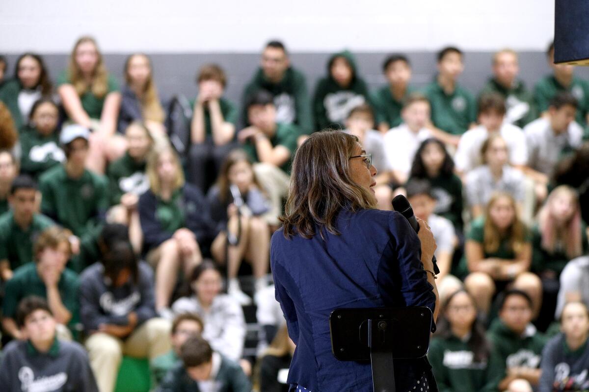 New York Times best-selling author Dashka Slater discussed justice and community, themes presented in her true crime narrative "The 57 Bus" at Providence High School on Thursday.