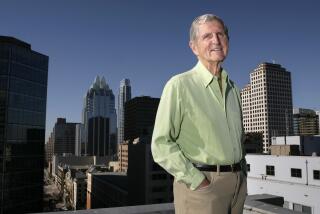 Attorney Harry M. Whittington on the roof of his office building in Austin, Texas.