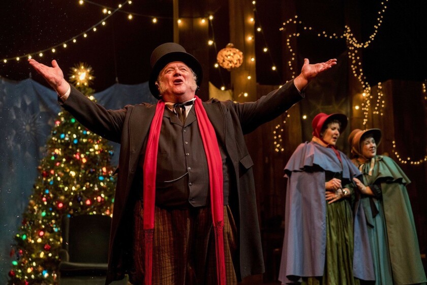 Tom Stephenson plays Ebenezer Scrooge in Cygnet Theatre's "A Christmas Carol."