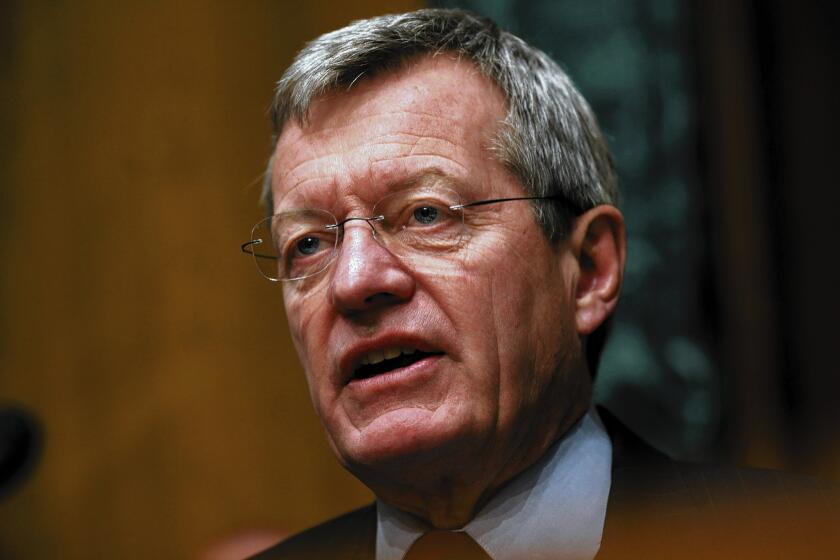 Six-term Sen. Max Baucus of Montana is the Democrats' second most senior member in the chamber. Were he to become ambassador to China, a Democrat would probably be appointed to replace him.