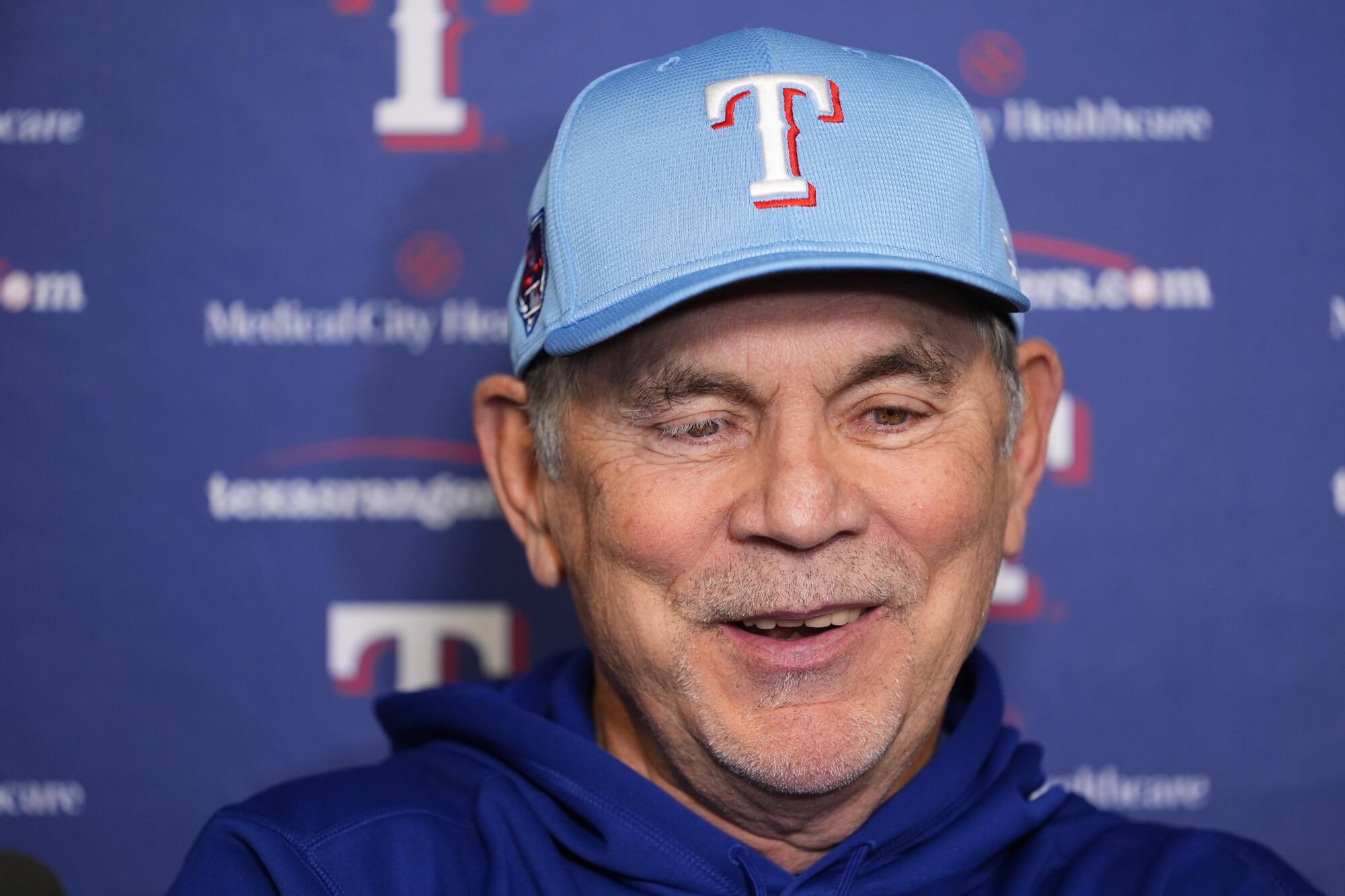 Rangers manager Bruce Bochy returns to spring training after winning  another World Series - The San Diego Union-Tribune