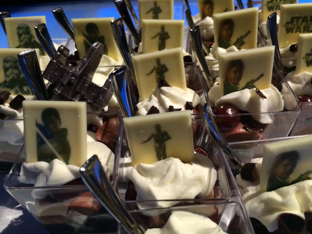 "Star Wars"-themed desserts by Wolfgang Puck.