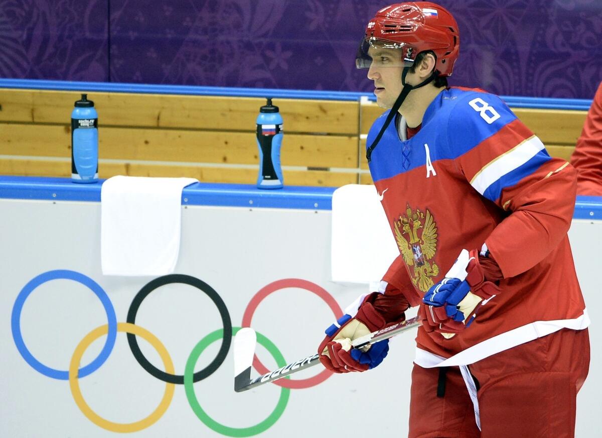 Alexander Ovechkin and his Russian team will face the United States on Saturday at the Bolshoy Arena.