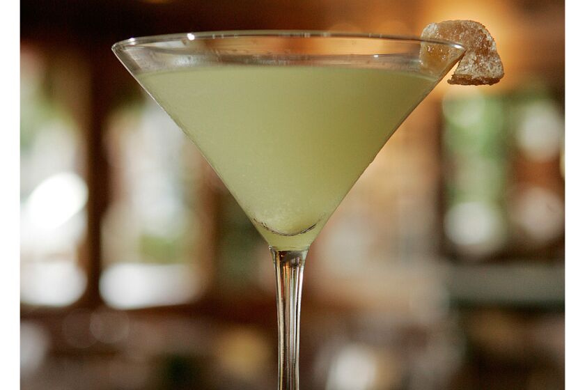 Recipe: The Gingertini with ginger candy.