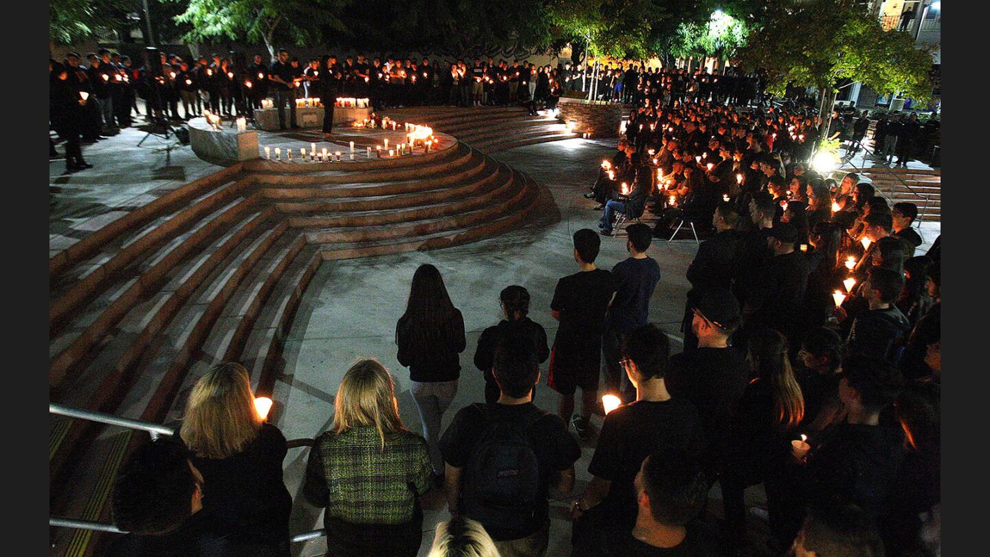 Photo Gallery: Candlelight vigil to remember Hoover student killed in motorcycle crash