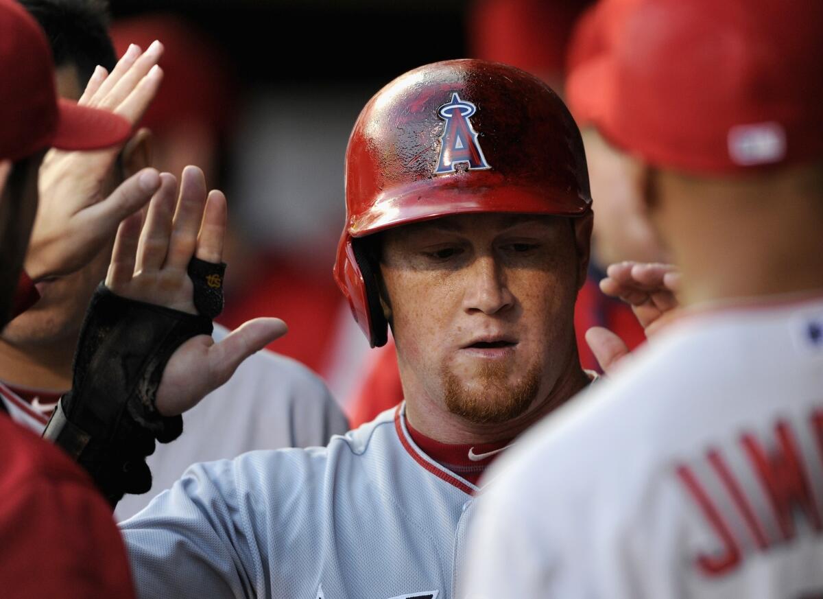 Kole Calhoun was three for six at the plate with two RBIs and four runs scored in the Angels' 7-6 win Friday over the Minnesota Twins in extra innings at Target Field.