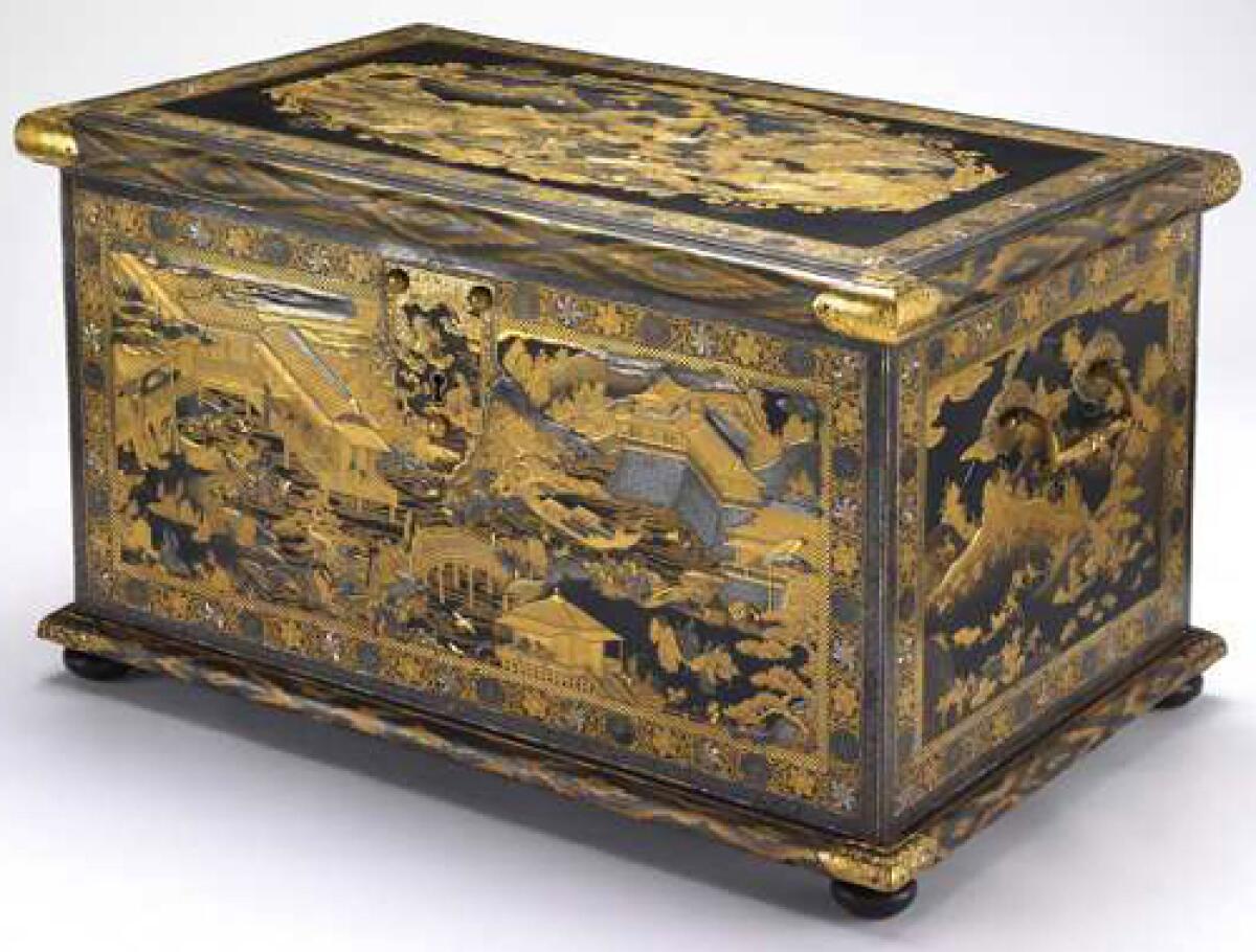 MAZARIN CHEST: The piece, from around 1640, was restored with a Getty Foundation grant.