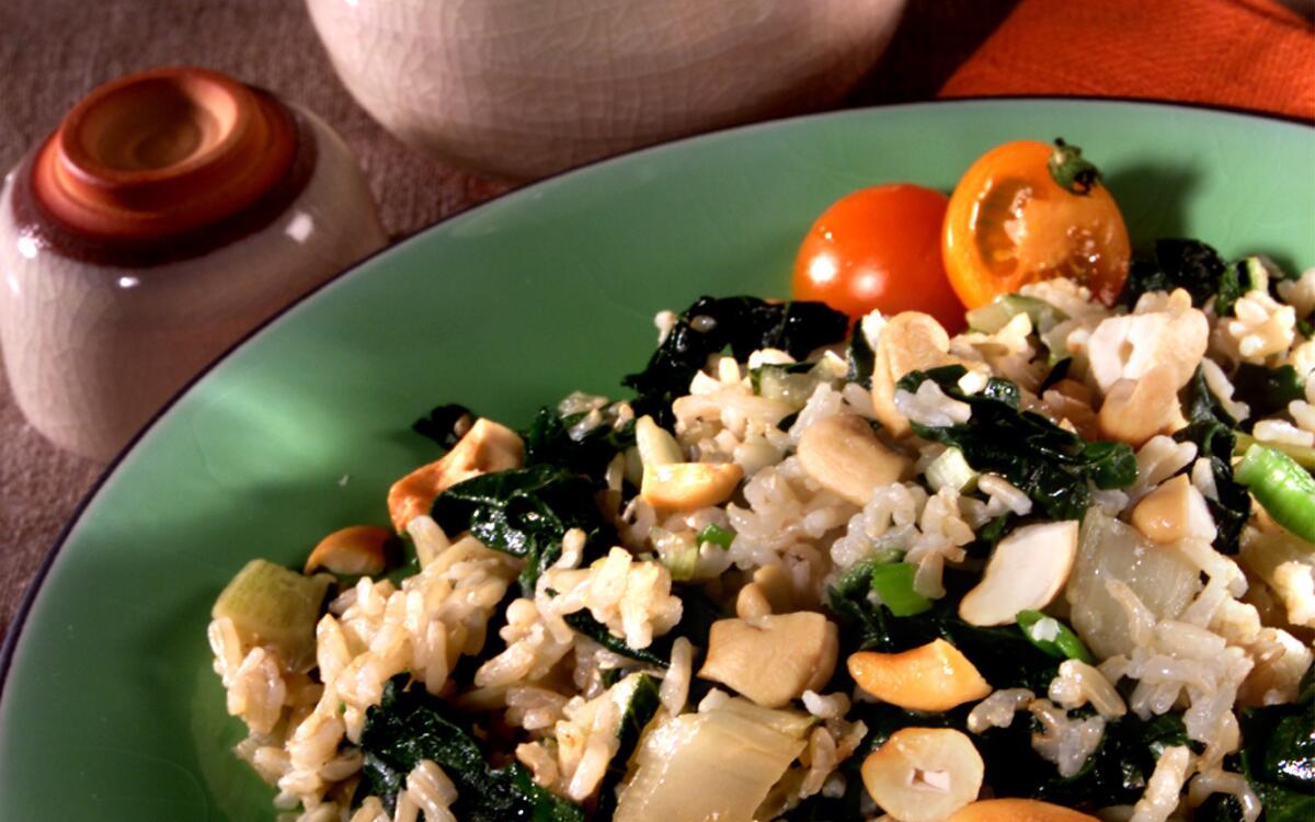 Steamed Brown Rice With Chard
